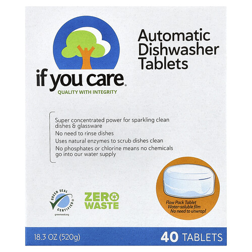 If You Care Automatic Dishwasher Tablets, 40 Tablets, 18.3 oz (520 g)