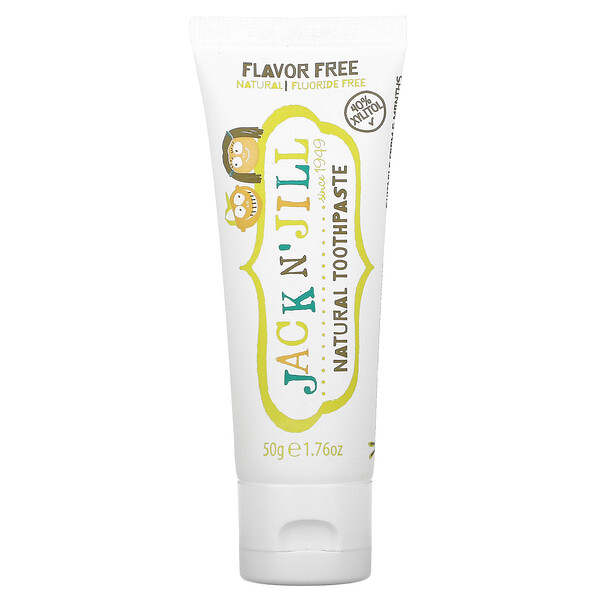 Natural Toothpaste, Flavor Free, 1.76 oz (50 g)
