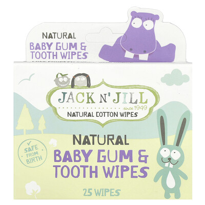 Product Image for Jack n' Jill, Natural Baby Gum & Tooth Wipes, 25 Wipes