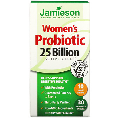 Jamieson Natural Sources Women's Probiotic, 25 Billion, 30 Vegetarian Capsules