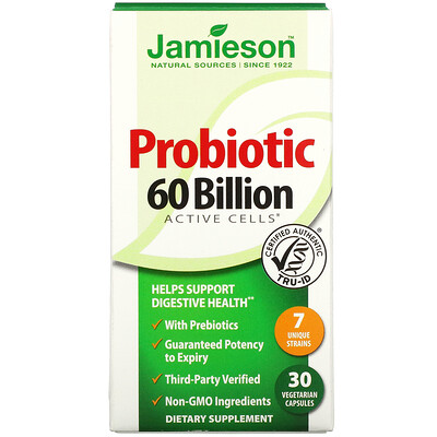 Jamieson Natural Sources Probiotic , 60 Billion, 30 Vegetarian Capsules