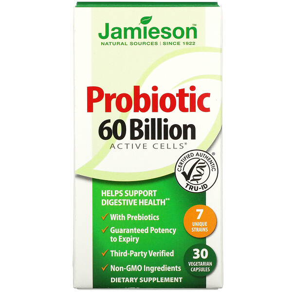 Jamieson Natural Sources, Probiotic , 60 Billion, 30 Vegetarian Capsules