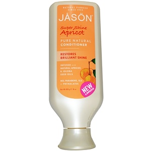 Jason Natural, Чистый натуральный кондиционер для супер блеска с абрикосом, 454 г