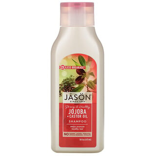 Jason Natural, 强劲且健康，霍霍巴 + 蓖麻油洗发水，16 盎司（473 毫升）