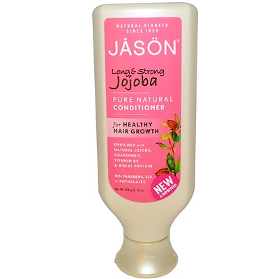 Jason Natural 純天然護髮乳,內含長效強勁荷荷巴油,16 fl oz(454 g)