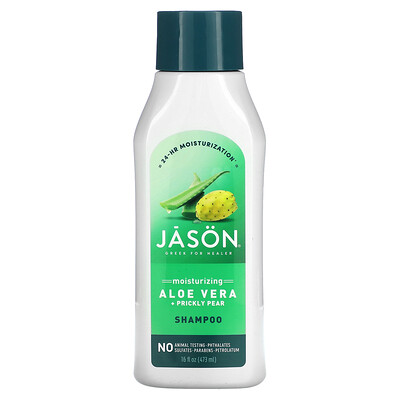 

Jason Natural, Moisturizing Shampoo, Aloe Vera + Prickly Pear, 16 fl oz (473 ml)