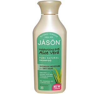 Jason Natural, Чистый, натуральный шампунь, Алоэ вера, 16 жидких унций (473 мл)
