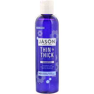 Jason Natural, Thin to Thick 蓬松洗发水，8 液量盎司（237 毫升）