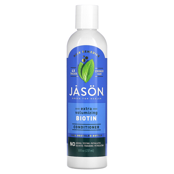 Jason Natural‏, מדק לעבה, מרכך שיער לתוספת נפח, 227 גרם (8 אונקיות)