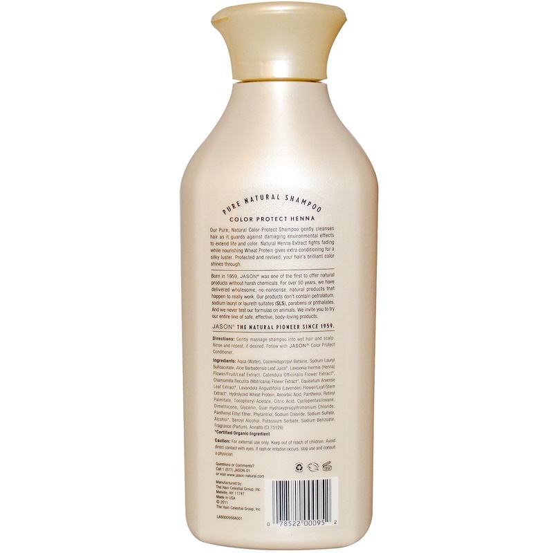 Jason Natural, Color Protect Henna Shampoo, 16 fl oz (473 ml) iHerb