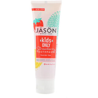 Jason Natural, Kids Only للأطفال فقط! Natural Toothpaste, Strawberry, 4.2 oz (119 g)