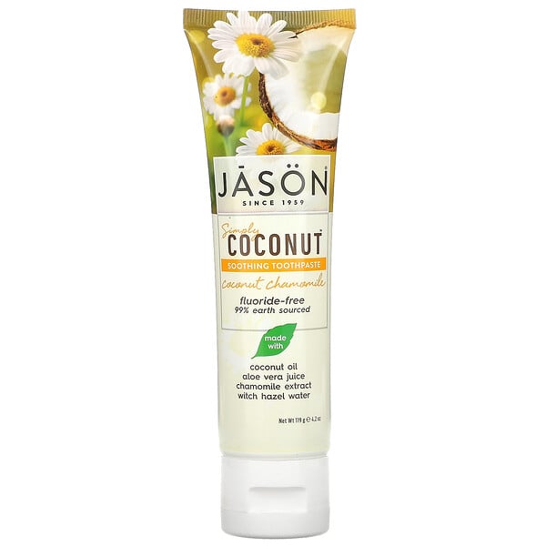 Jason Natural‏, Simply Coconut, Soothing Toothpaste, Coconut Chamomile, 4.2 oz (119 g)