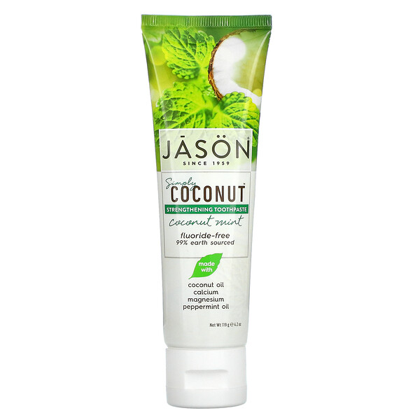 Jason Natural, Simply Coconut, Strengthening Toothpaste, Coconut Mint, 4.2 oz (119 g)