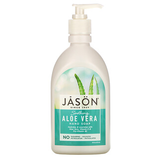 Jason Natural, Savon pour les mains, aloe vera apaisante, 473 ml (16 oz)
