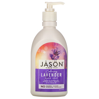 Jason Natural, 洗手液，舒緩薰衣花草味，16 液量盎司（473 毫升）