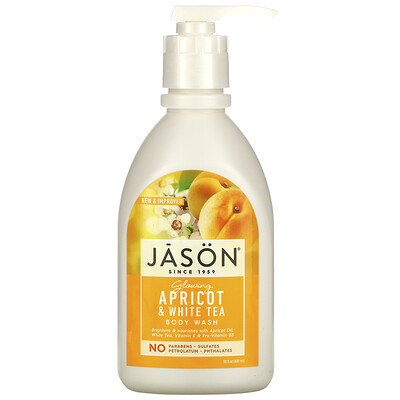 Jason Natural Средство для мытья тела, яркий абрикос, 30 жидких унций (887 мл)