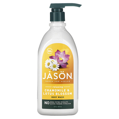 Jason Natural Гель для душа, расслабляющая ромашка и цветы лотоса, 887 мл (30 жидк. Унций)