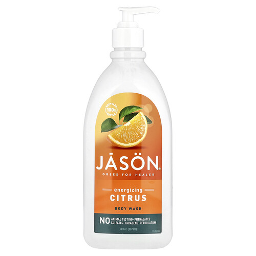 Jason Natural Body Wash, Energizing Citrus, 30 fl oz (887 ml)