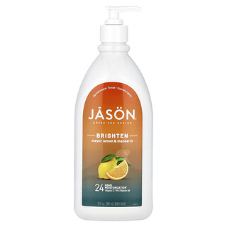 Jason Natural‏, סבון רחצה מבהיר, לימון ומנדרינה מאיר, 887 מ"ל (30 אונקיות נוזל)