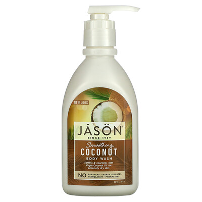 Jason Natural Разглаживающий гель для душа, с кокосом, 887 мл (30 жидк. Унций)