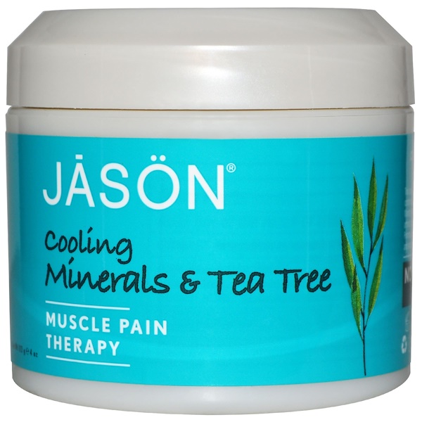 Jason Natural, 머슬 페인 테라피, 쿨링 미네랄 & 티트리, 4 온즈 (113 g)  - iHerb.com Jason Natural, 머슬 페인 테라피, 쿨링... 