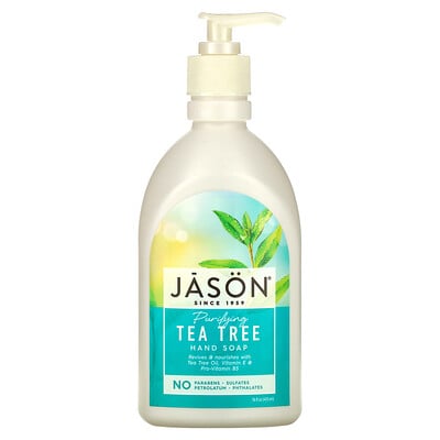 Jason Natural Мыло для рук с очищающим маслом чайного дерева, 16 жидких унций (473 мл)