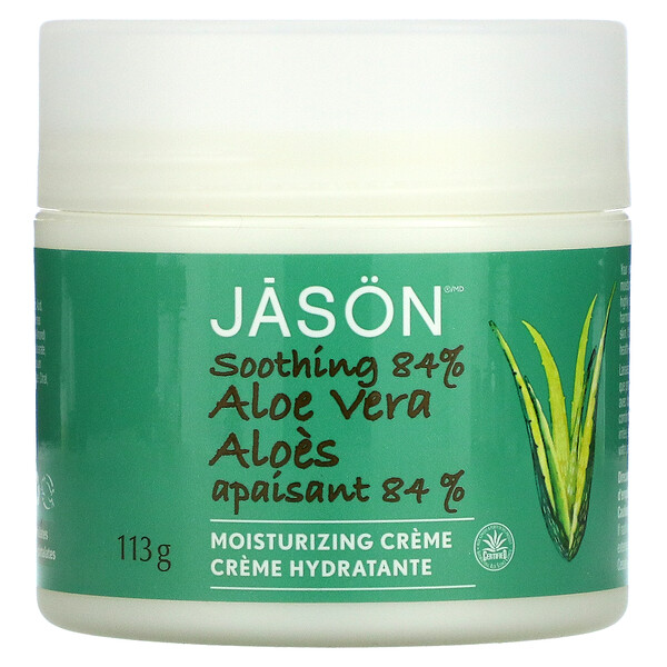 Jason Natural‏, Soothing Aloe Vera 84%, Moisturizing Crème, 4 oz (113 g)
