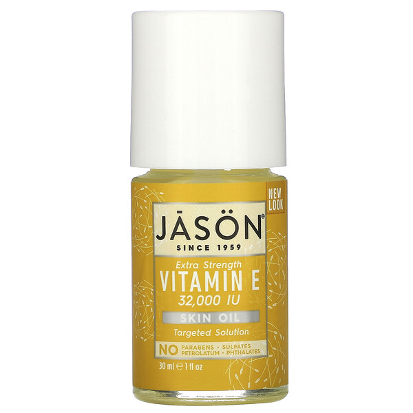 Jason Natural‏, שמן לעור עם ויטמין E, בעוצמה חזקה במיוחד, 32,000 יחב"ל, 30 מ"ל (1 אונקיית נוזל)