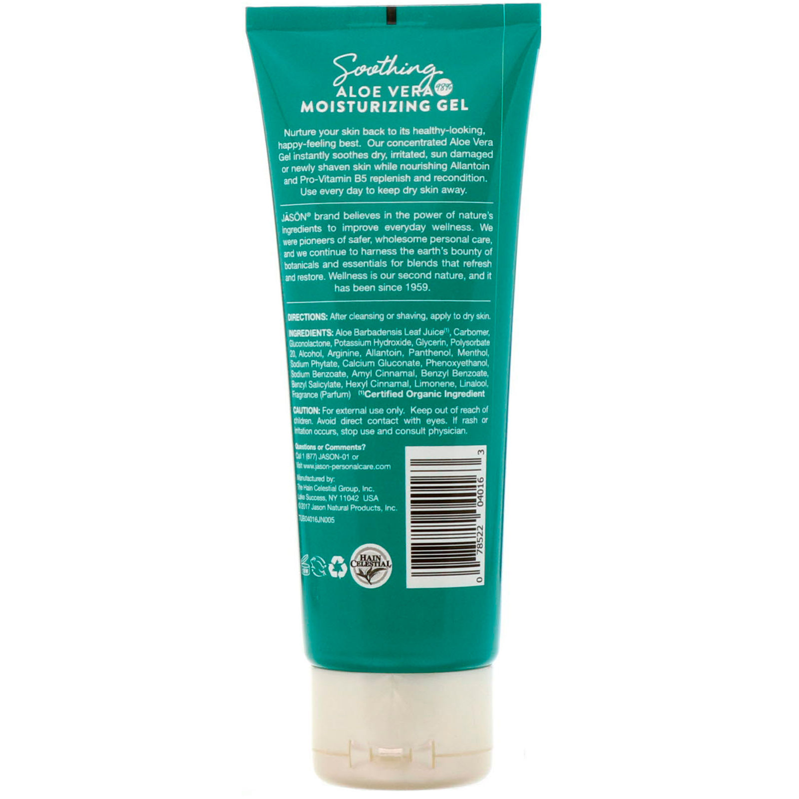 Jason Natural Soothing 98 Aloe Vera Moisturizing Gel 4 Oz 113 G Iherb