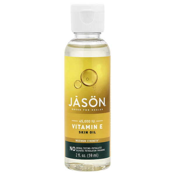 Jason Natural Vitamin E Skin Oil, Maximum Strength, 2 fl oz (59 ml)