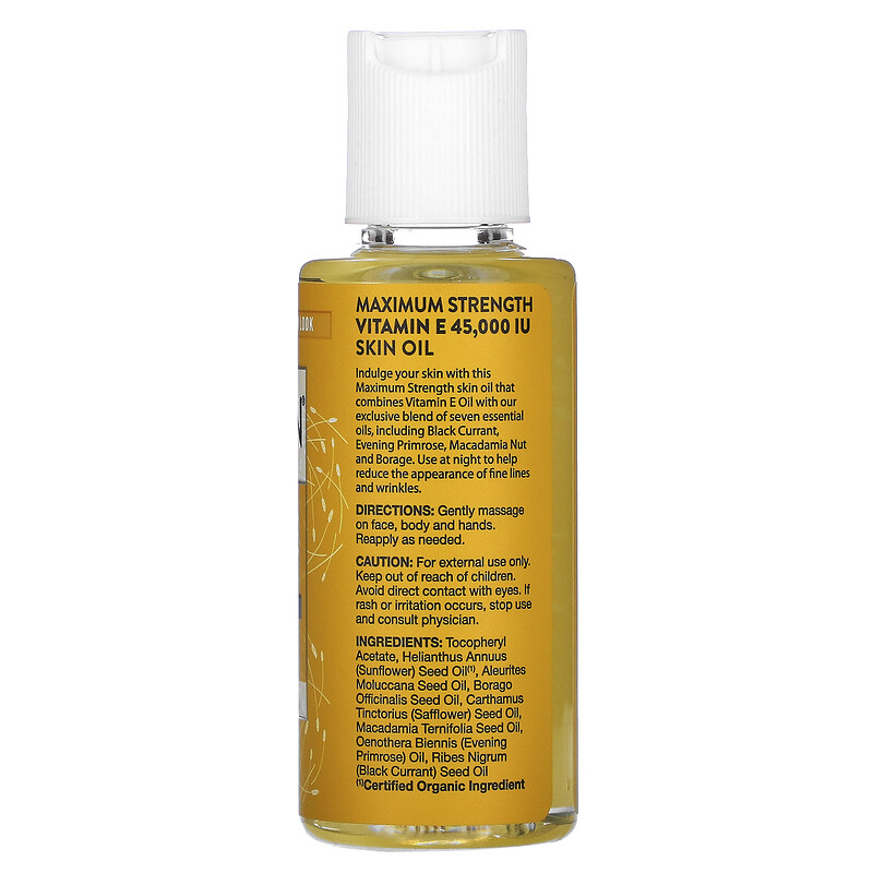 Jason Natural, Pure Natural Skin Oil, Maximum Strength Vitamin E