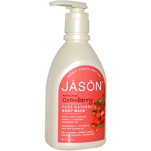 Jason Natural, Чистый натуральный гель для душа, антиоксидантная клюква, 887 мл