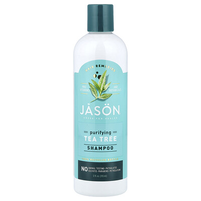 Jason Natural, Remedios para el cabello, Champú purificante del árbol del té, 355 ml (12 oz. Líq.)