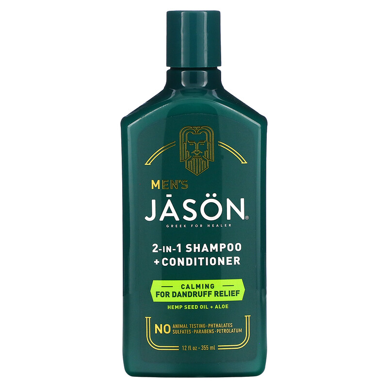 Men's, Shampoo + Conditioner, For Dandruff Relief, Hemp Seed Oil + Aloe , 12 fl oz ml)