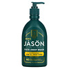 Jason Natural‏, Men's Face + Body Wash, Citrus + Ginger, 16 fl oz (473 ml)