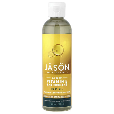 Jason Natural, Aceite corporal antioxidante con vitamina E, 118 ml (4 oz. líq.)