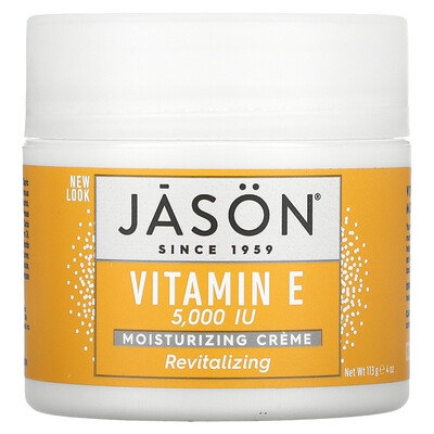 Jason Natural омолаживающий увлажняющий крем с витамином E, 5000 МЕ, 113 г (4 унции)