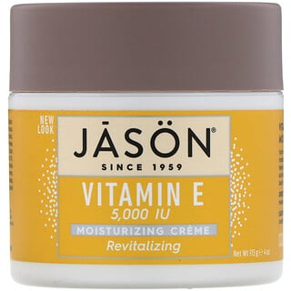 Jason Natural, Revitalizing Vitamin E Moisturizing Creme, 5,000 IU, 4 oz (113 g)