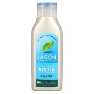 Jason Natural, 增厚和修復生物維生素+透明質酸洗髮水，16 液量盎司（473 毫升）