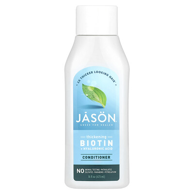 Jason Natural, Acondicionador, Biotina engrosadora y ácido hialurónico, 473 ml (16 oz. líq.)