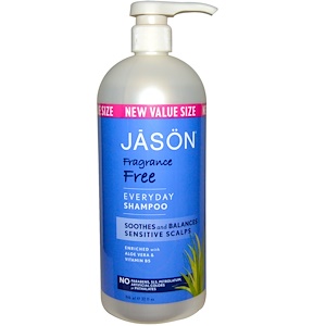 Jason Natural, Шампунь для ежедневного применения, без отдушек, 32 жидкие унции (946 мл)