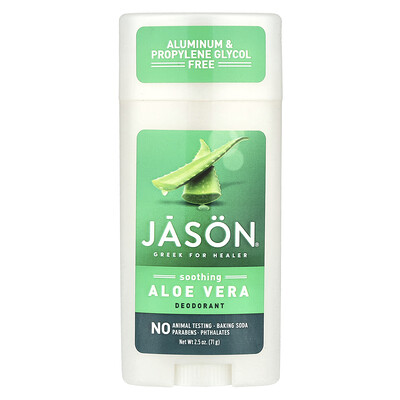 Jason Natural , Deodorant, Soothing Aloe Vera, 2.5 Oz (71 G) 2.5Oz