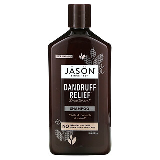 Jason Natural, Dandruff Relief Treatment Shampoo, Shampoo zur Behandlung von Schuppen, 355 ml (12 fl. oz.)