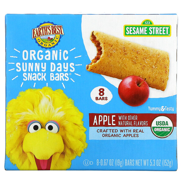 Sunny Days Snack Bars, батончики для перекуса с яблоком, 8 батончиков по 19 г (0,67 унции)