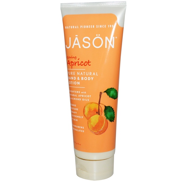 Jason Natural, Hand & Body Lotion, Glowing Apricot, 8 oz (227 g) iHerb