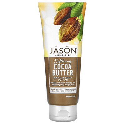 Jason Natural Лосьон для рук и тела, смягчающее масло какао, 8 унций (227 г)