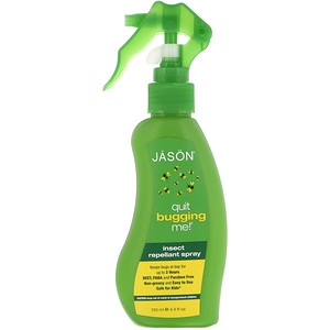 Отзывы о Джэйсон Нэчуралс, Quit Bugging Me!, Insect Repellant Spray, 4.5 fl oz (133 ml)