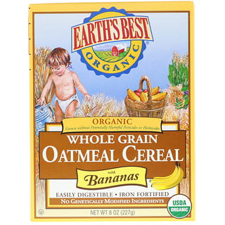 Earth's Best, Органические мультизерновые хлебные злаки с бананами, 8 унций (227 г)