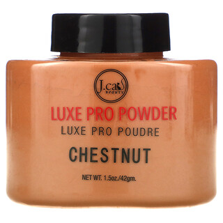 J.Cat Beauty, مسحوق Luxe Pro Powder، LPP104 Chestnut زنة 1.5 أوز (42 جرام)
