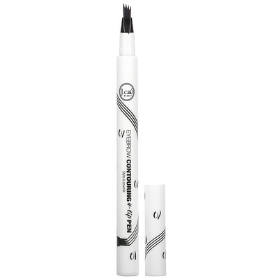 J.Cat Beauty Eyebrow Contouring 4-Tip Pen, Charcoal Black, 0.05 oz (1.5 g)